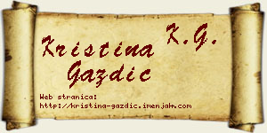 Kristina Gazdić vizit kartica